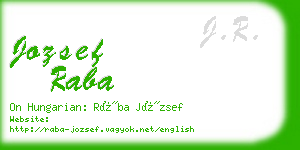 jozsef raba business card